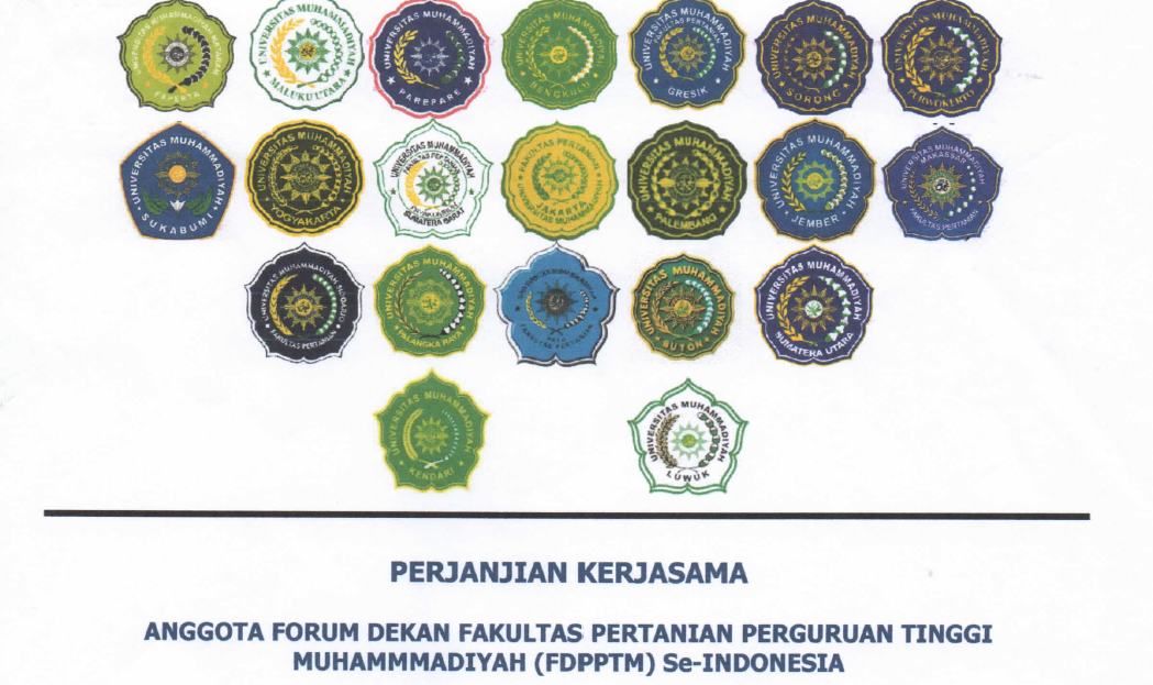 Perjanjian Kerjasama Anggota Forum Dekan Fakultas Pertanian Perguruan Tinggi Muhammadiyah Se-Indonesia