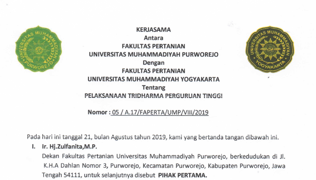  MoU FP Universitas Muhammadiyah Yogyakarta dengan FP Universitas Muhammadiyah Purworejo